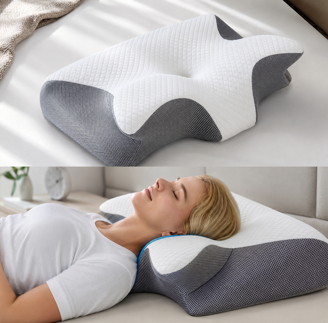 Almohada cervical | Menos dolor, Mas sueño